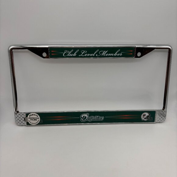 NFL Miami Dolphins Club Level Member Exclusive Decorative License Plate Frame - Picture 1 of 9